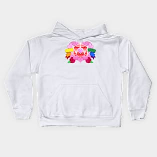 DiceHeart - Pride Banner, Red Dice Kids Hoodie